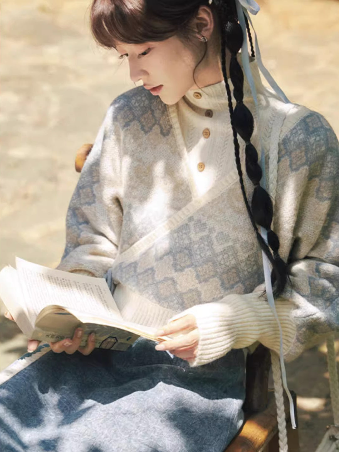 AUTUMN RIVER JACQUARD MODERN HANFU