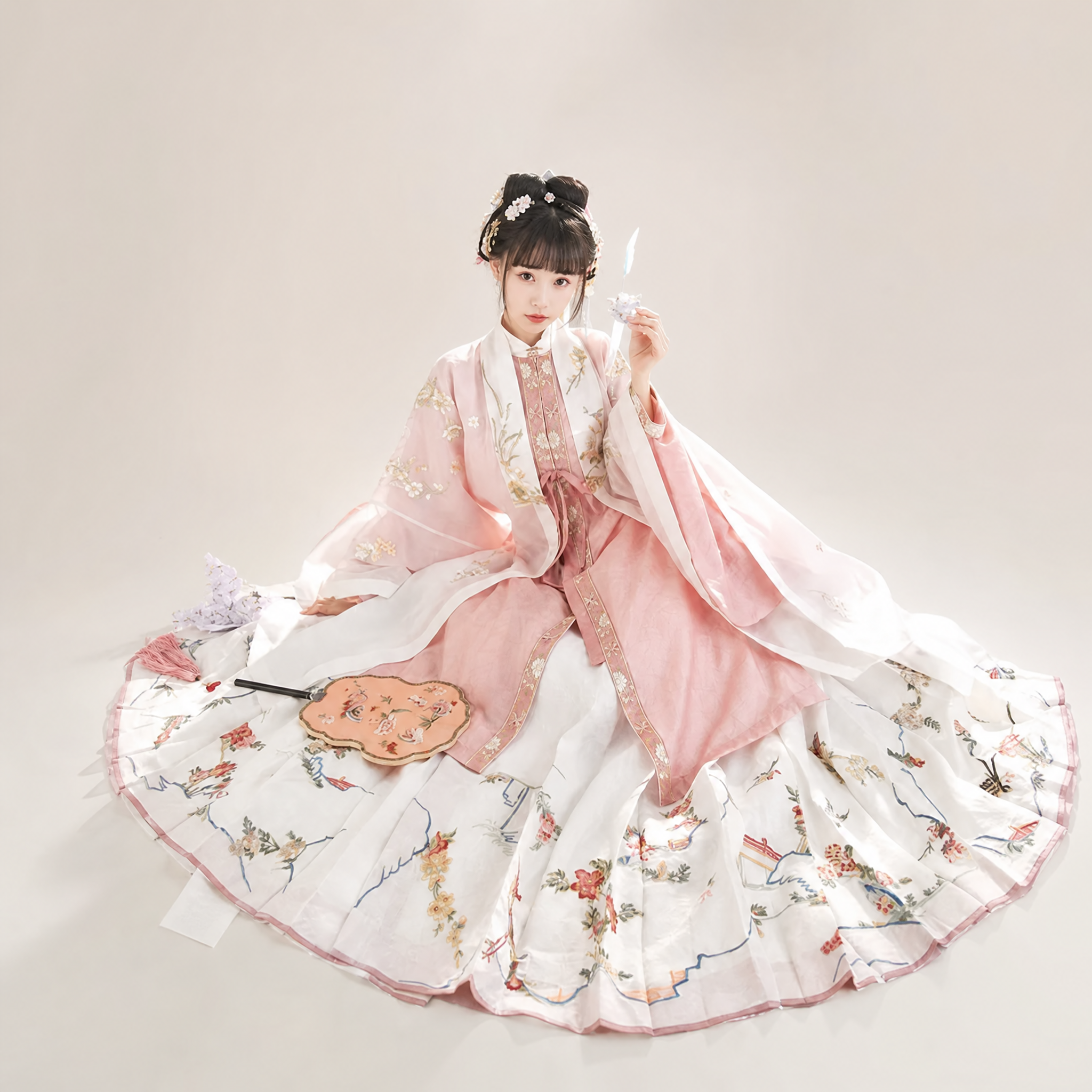 Moonlit Blossom Mamian Skirt Set