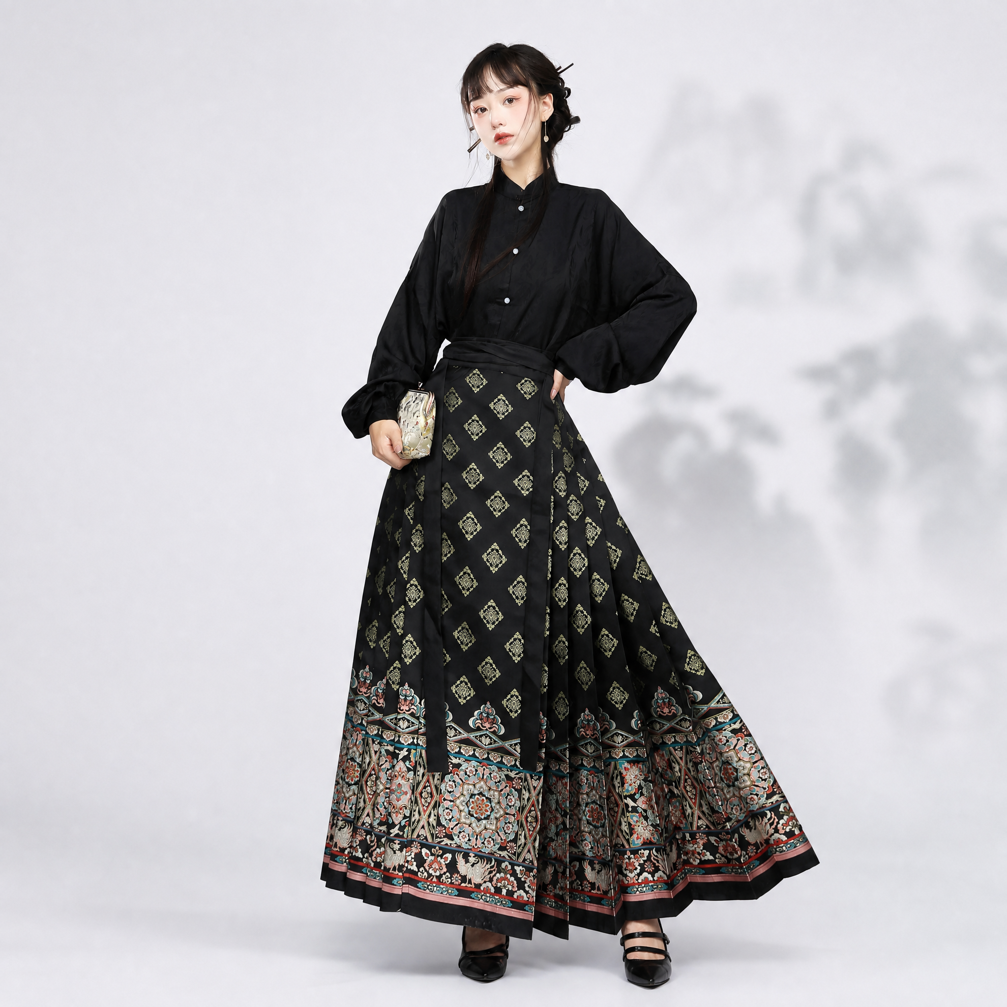 明月松间 Spirited Moon Pine Mamian Skirt