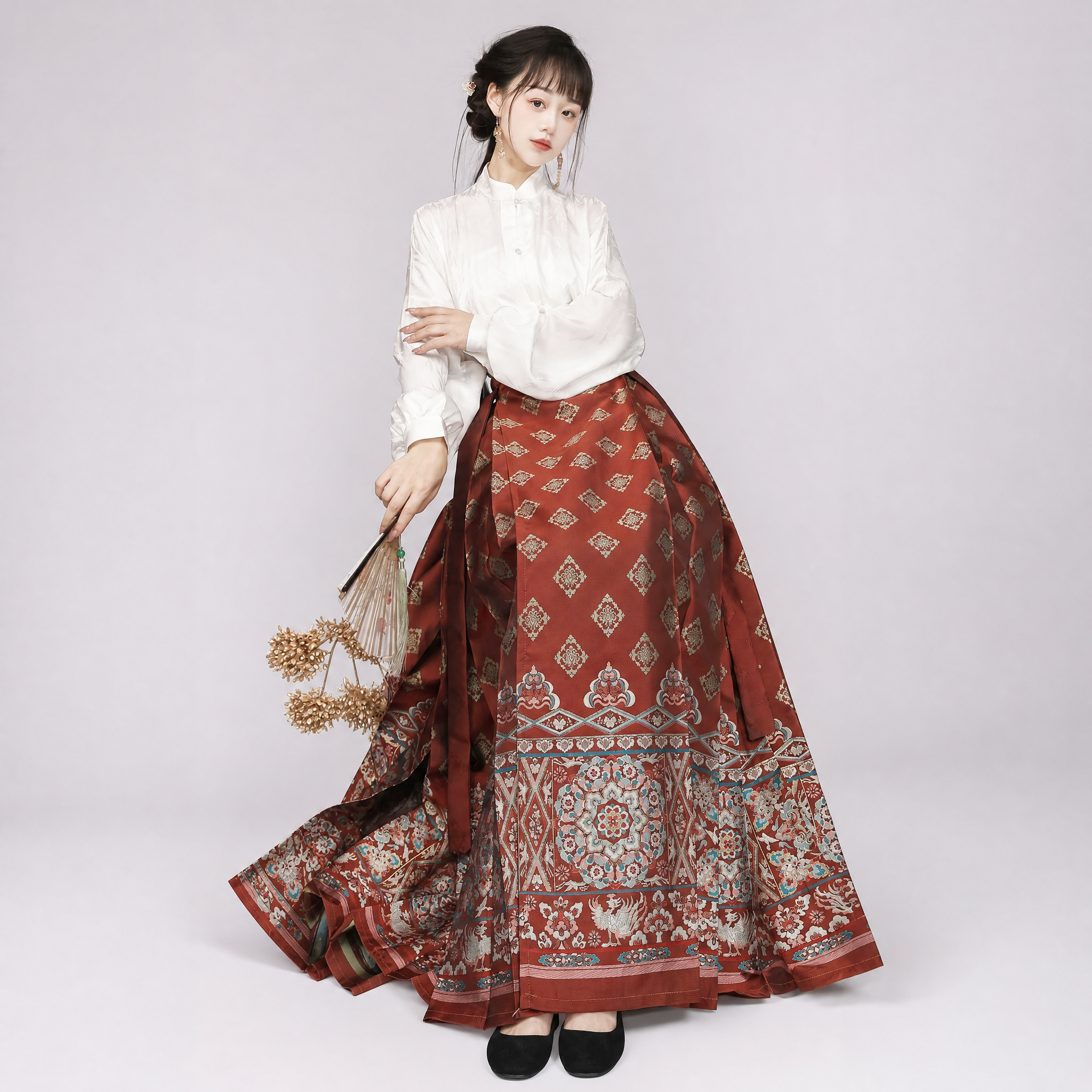 明月松间 Spirited Moon Pine Mamian Skirt