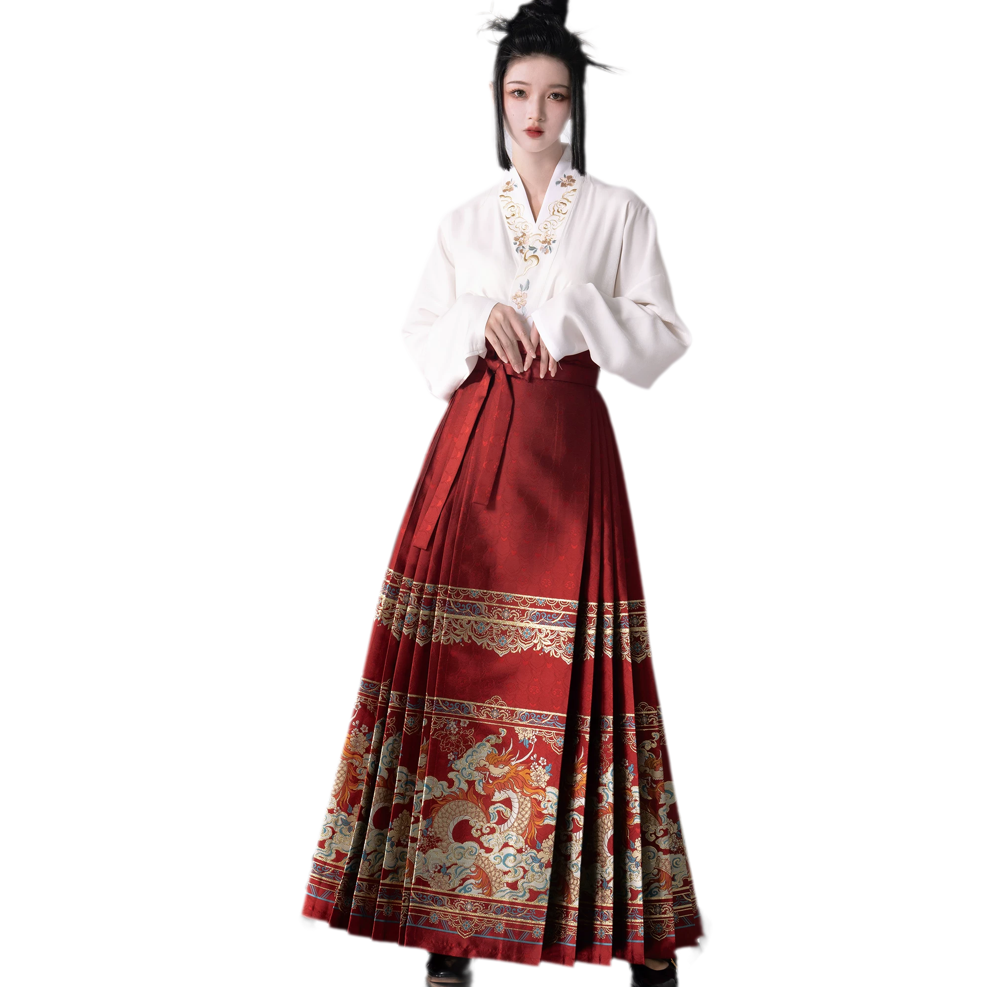 游龙踏雪 Brocade Mamian Skirt Set