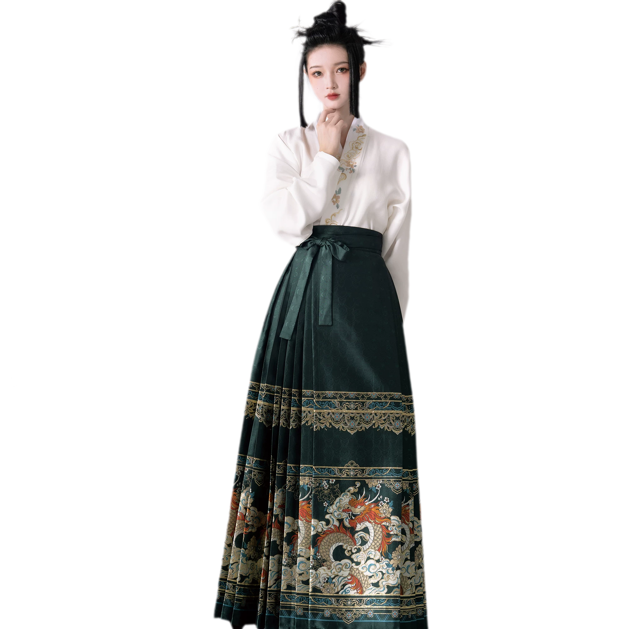 游龙踏雪 Brocade Mamian Skirt Set